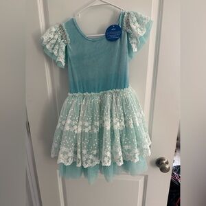 Sparkling Blue and White Kids dress